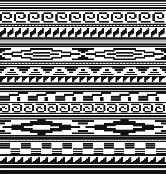 Seamless - Native American, Aztec, Mian Pattern this is inspired by the native American Indian tribe blankets and also the Mian tattoo's. Cherokee stock illustrations