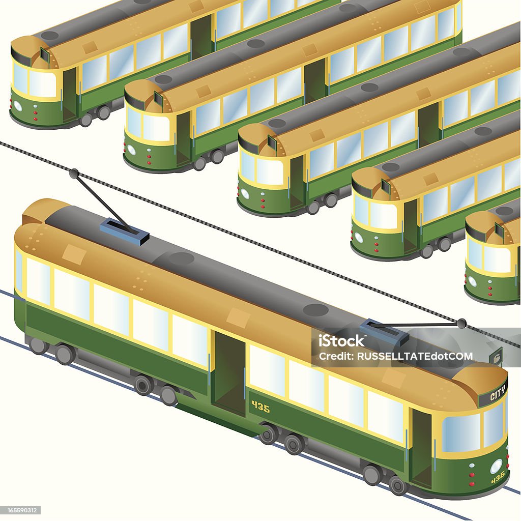 Trams - Grafika wektorowa royalty-free (Biznes)