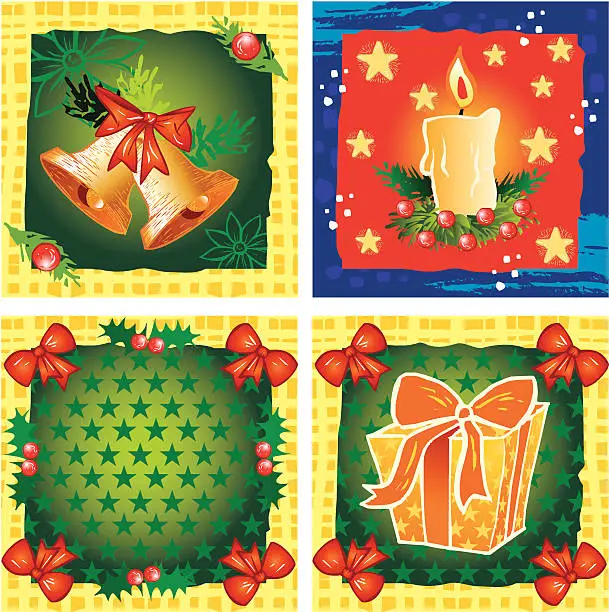 Vector illustration of Christmas motifs