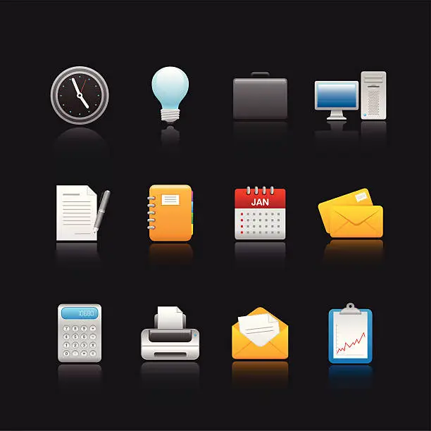 Vector illustration of Soothe Series Icon - Office