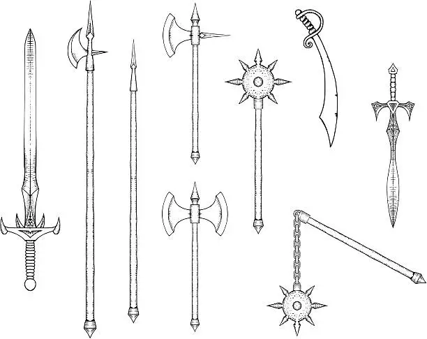 Vector illustration of Weapons