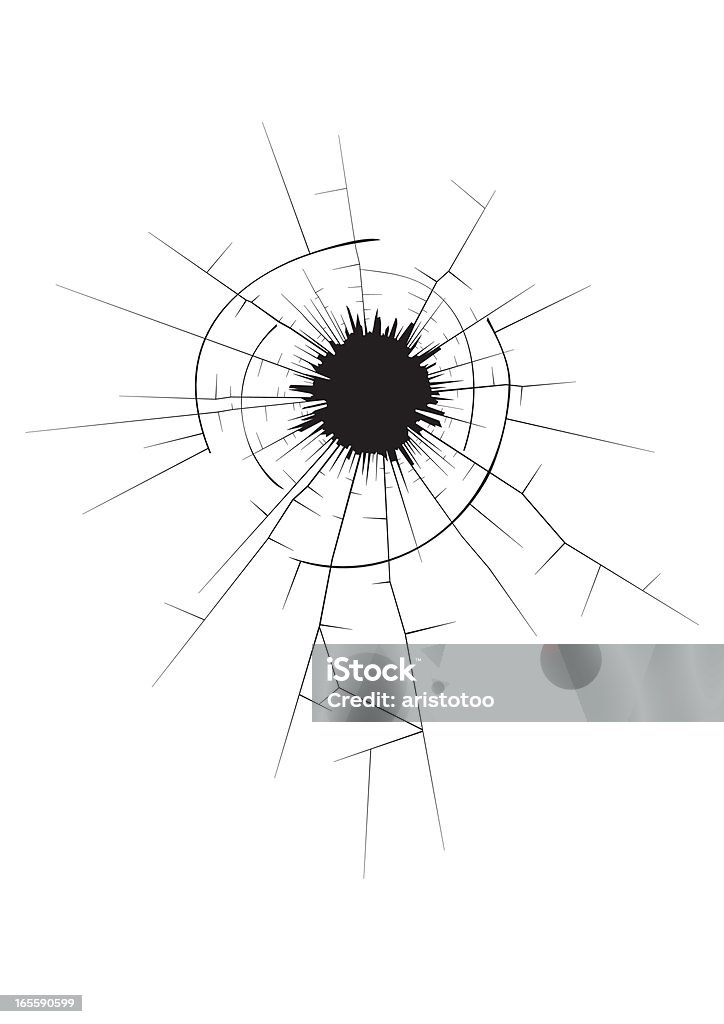 Bullet Hole Bullet hole. Base hole is on a seperate layer. Bullet Hole stock vector