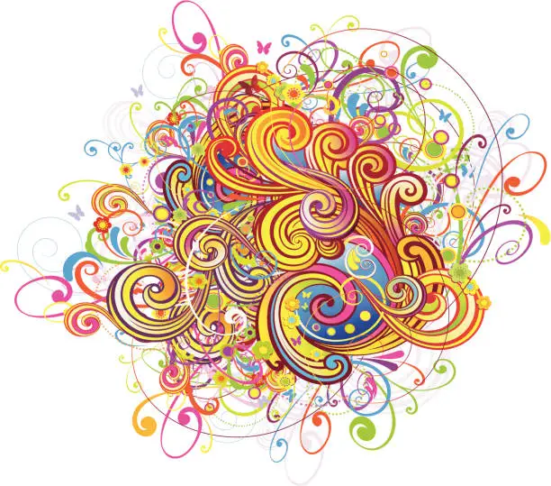 Vector illustration of Sixties Colour Explosion