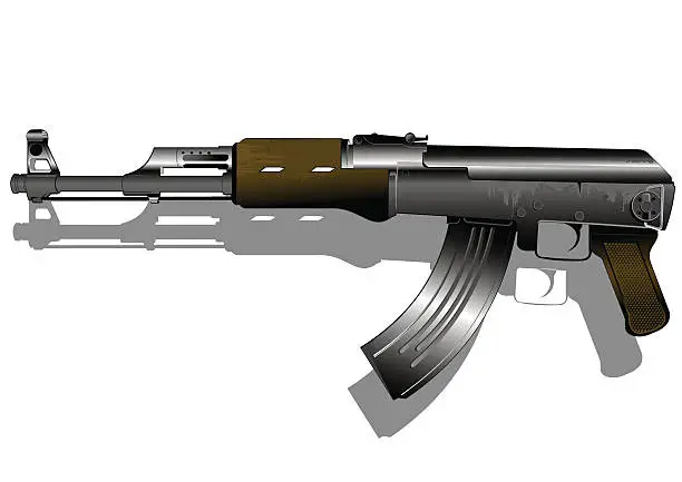 Vector illustration of Ak-47 vector