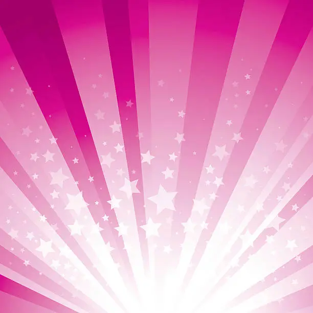 Vector illustration of Starburst - Pink