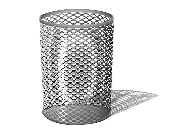 Vector illustration of Metal Trash Can
