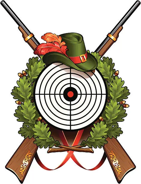 Vector illustration of Accessories of hunter number two