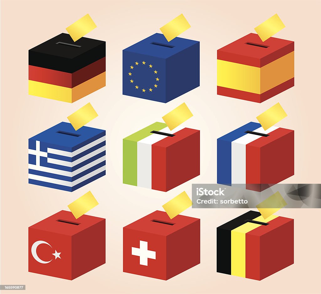 Bandera nacional de la votación - arte vectorial de Alemania libre de derechos