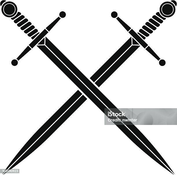 Ilustración de Simple Swords Cruzado y más Vectores Libres de Derechos de Espada - Espada, Sencillez, Vector