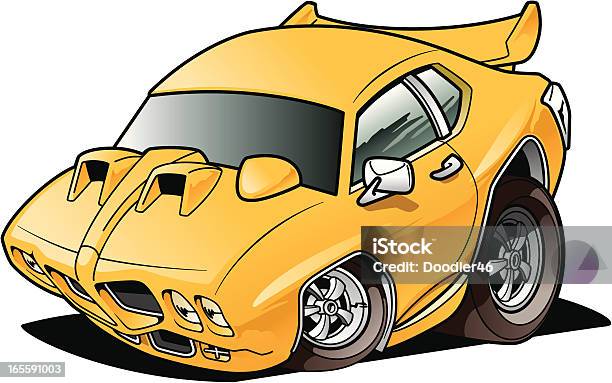 Cartoon Muscle Car Stock Illustration - Download Image Now - Car, Cartoon, Collector's Car