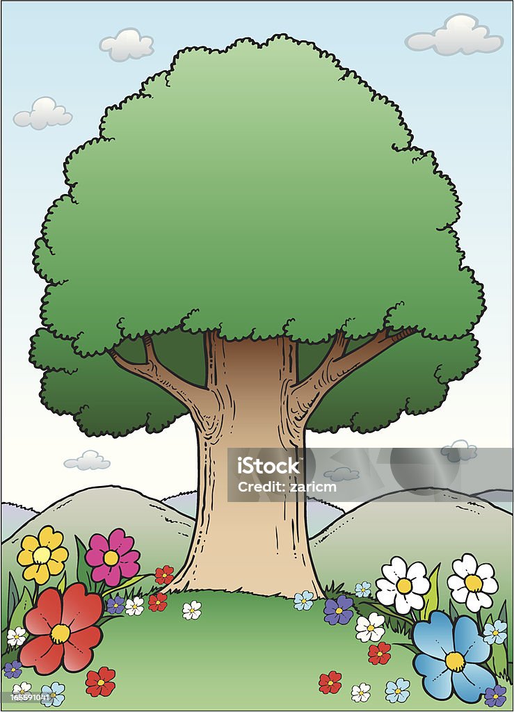 drzewo - Grafika wektorowa royalty-free (Brązowy)
