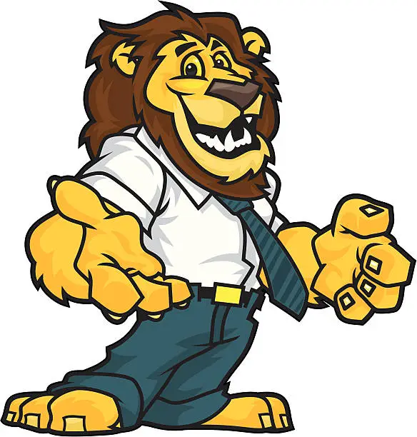 Vector illustration of Lion Mascot