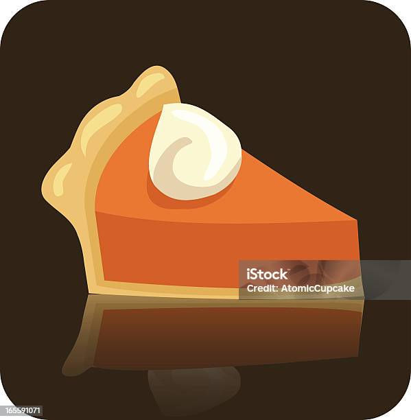 Ciasto Z Dynią Z Bita Śmietana - Stockowe grafiki wektorowe i więcej obrazów Bez ludzi - Bez ludzi, Bita śmietana, Bity