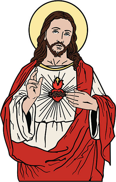 30+ Sacred Heart Of Jesus Stock Illustrations, Royalty-Free Vector ...