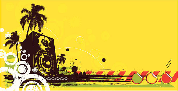 регги фоне - reggae stock illustrations