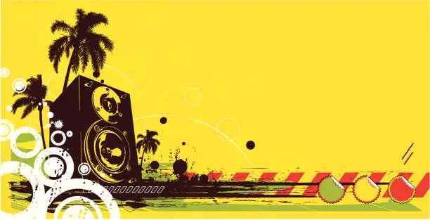 Vector illustration of reggae background