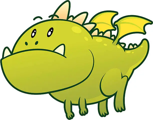 Vector illustration of Chubby Dragon Character Design