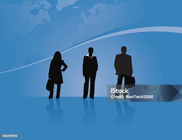 Global Business Team Stock Illustration - Download Image Now - Achievement, Blue, Briefcase