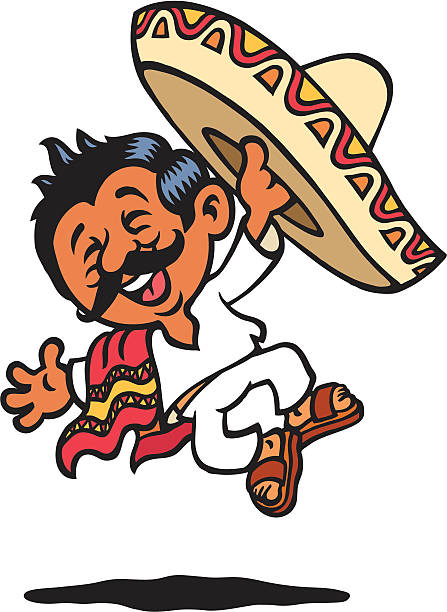 Mexican Jumping vector art illustration