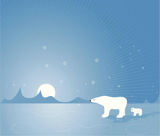 Arctic viagem - ilustração de arte em vetor