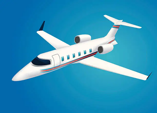 Vector illustration of Corporate Jet