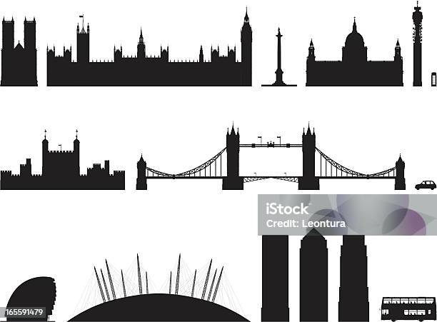 Bardzo Szczegółowe London Budynków - Stockowe grafiki wektorowe i więcej obrazów Parlament w Londynie - Parlament w Londynie, Ilustracja, Canary Wharf