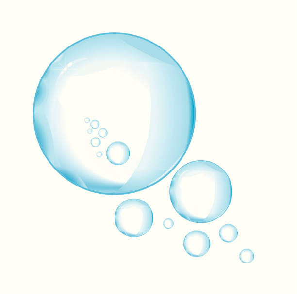 пузырьки - soap sud bubble mid air circle stock illustrations