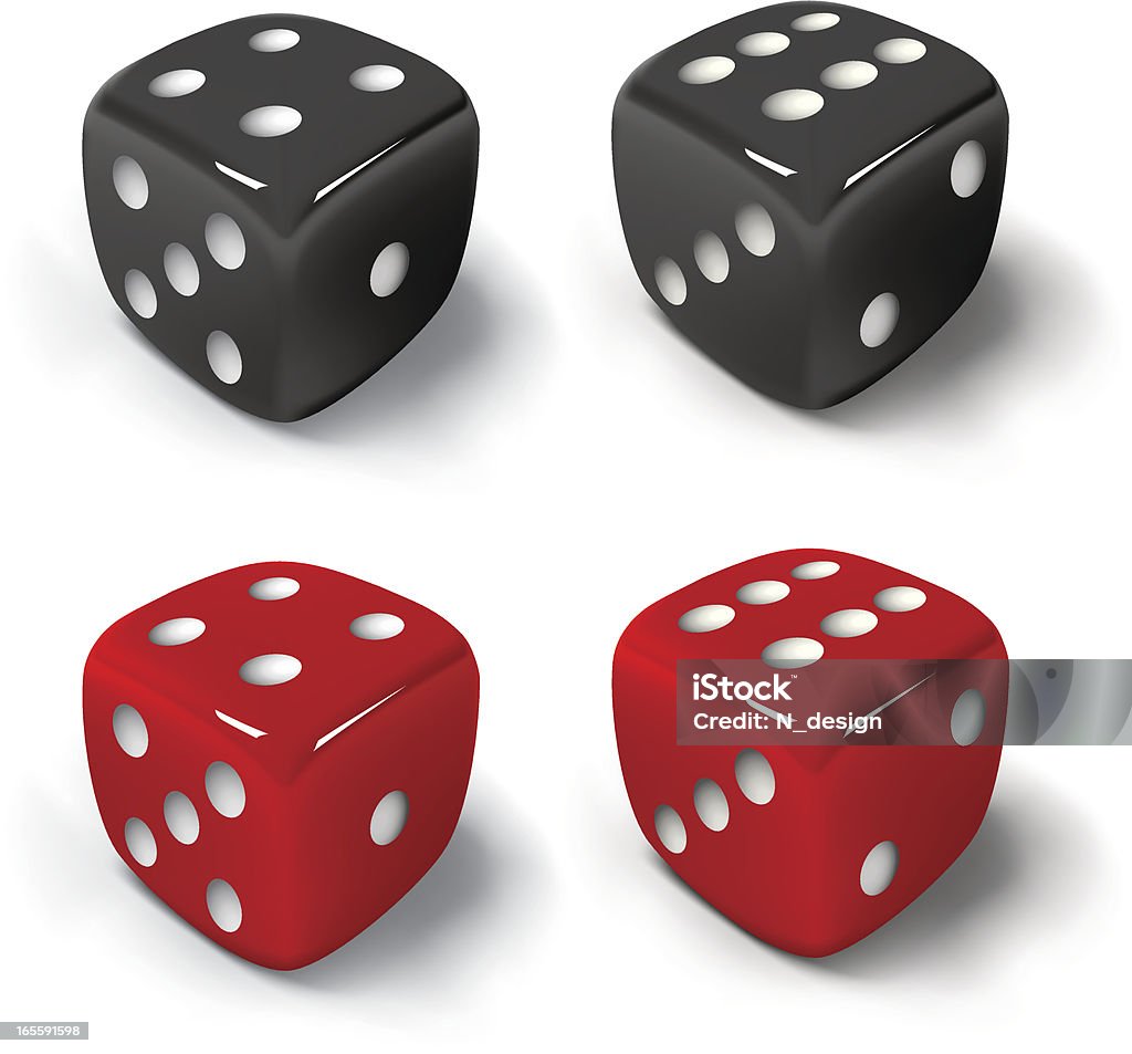 Vetor dices - Vetor de Vermelho royalty-free