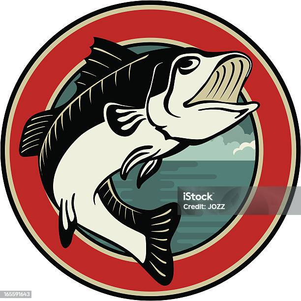 Godło Bass - Stockowe grafiki wektorowe i więcej obrazów Ryba - Ryba, Powrót do retro, Staromodny