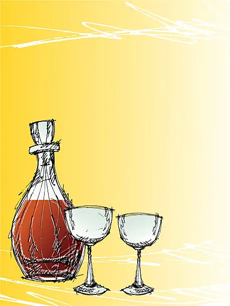 Vector illustration of decanter