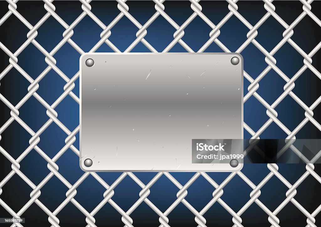 金属プレートをフェンス - へこんだのロイヤリティフリーベクトルアート
