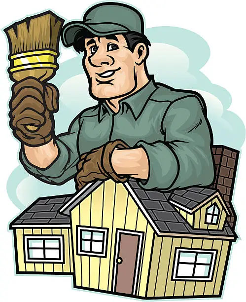 Vector illustration of House Painter