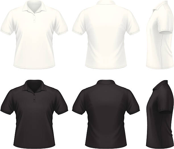 남성 폴로 셔츠 - polo shirt stock illustrations