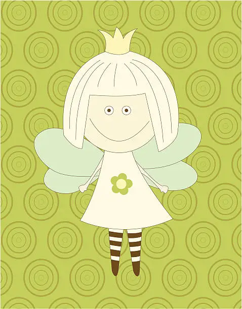 Vector illustration of Vector Little fairy with the wings