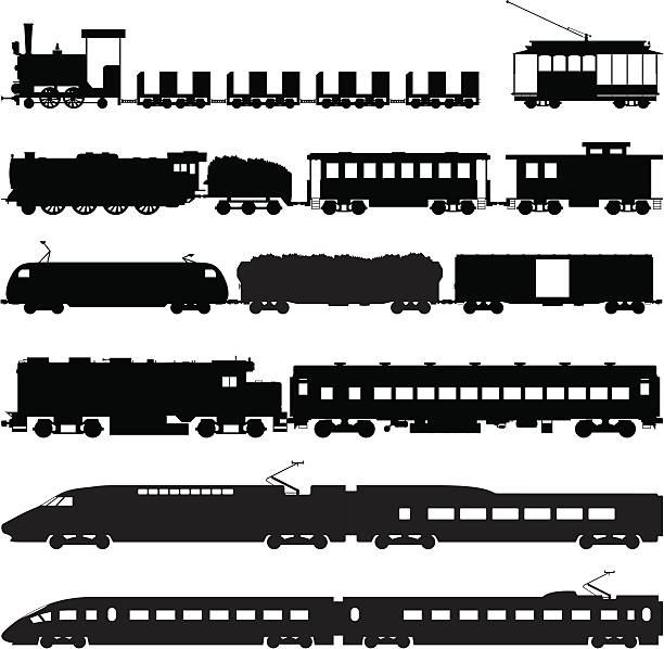 züge - train public transportation passenger train locomotive stock-grafiken, -clipart, -cartoons und -symbole