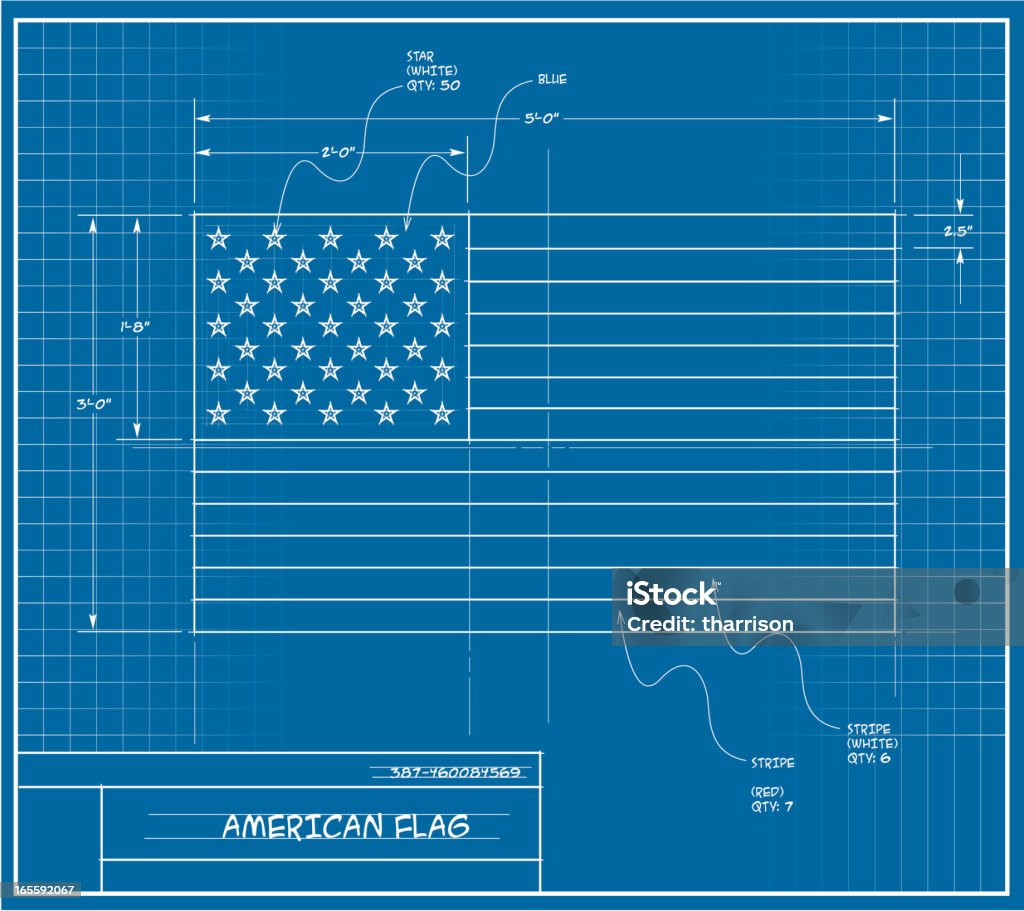 Amerykańska flaga projekt - Grafika wektorowa royalty-free (Amerykańska flaga)