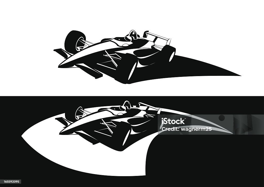 Formula Indy racing car zwei Versionen zur Verfügung - Lizenzfrei Vektor Vektorgrafik