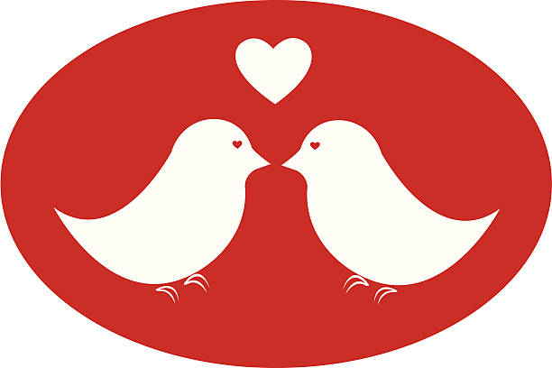Miłość, ptaki – artystyczna grafika wektorowa