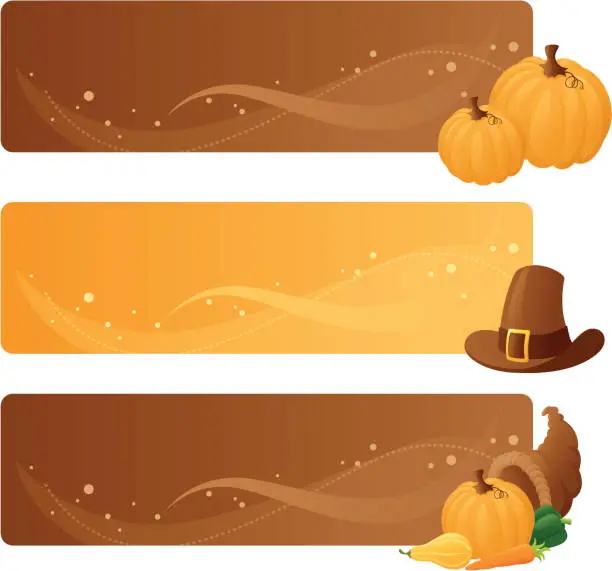 Vector illustration of Thanksgiving Banners - incl. jpeg