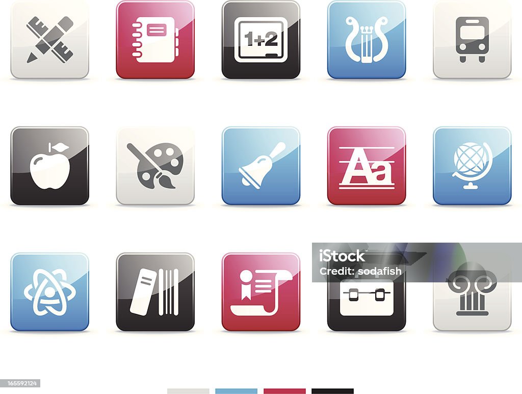 School icons | Senso series http://www.tomnulens.be/istock/newbanners/senso_series_stock_icon_buttons.jpg Apple - Fruit stock vector