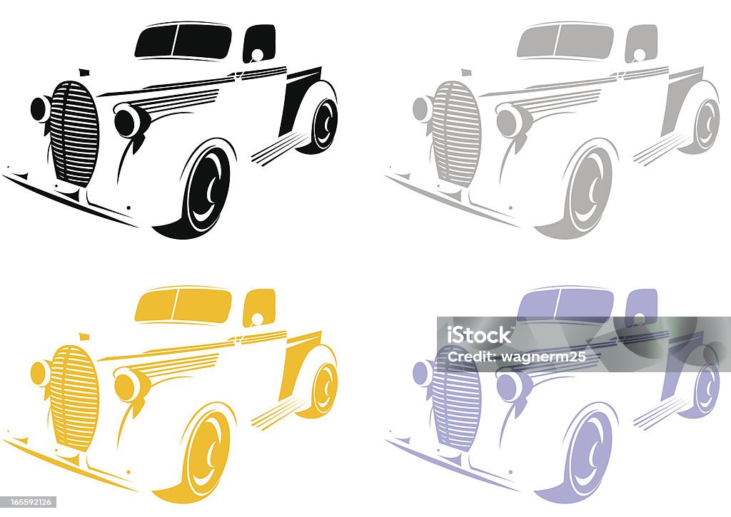 Arte Linear car VI - Vetor de 1930-1939 royalty-free