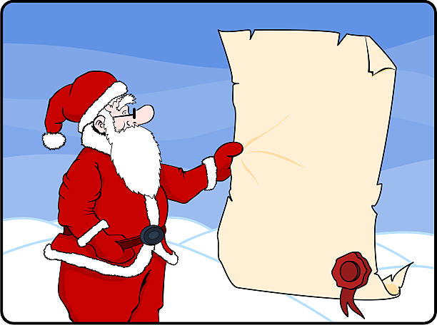 Letter to Santa Claus vector art illustration