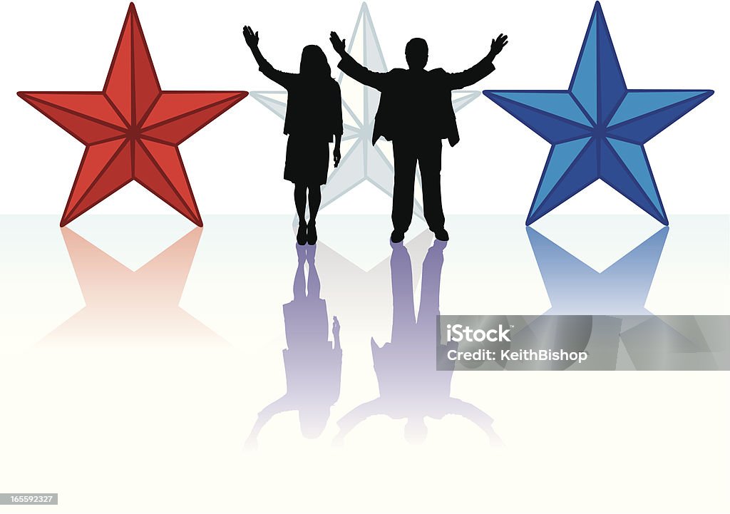 Candidati politici americano - arte vettoriale royalty-free di A forma di stella