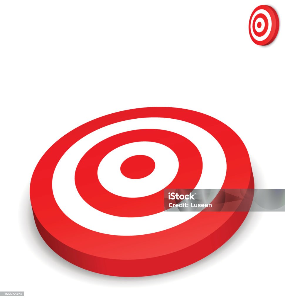 Red And White Bullseye Target Stock Illustration - Download Image Now ...