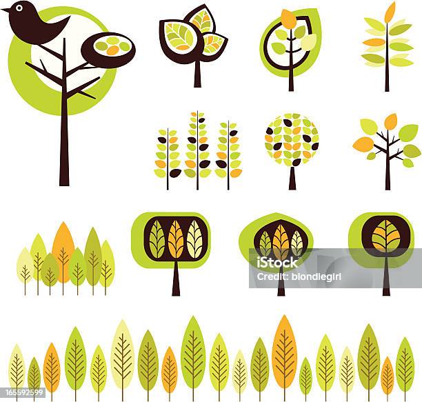 Szałowy Forest - Stockowe grafiki wektorowe i więcej obrazów Ptasie gniazdo - Ptasie gniazdo, Drzewo, Gniazdo zwierzęce