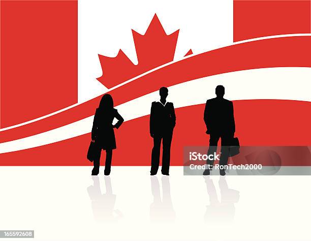 Vetores de Equipe De Empresa Canadense e mais imagens de Bandeira Canadense - Bandeira Canadense, Bem vestido, Canadá