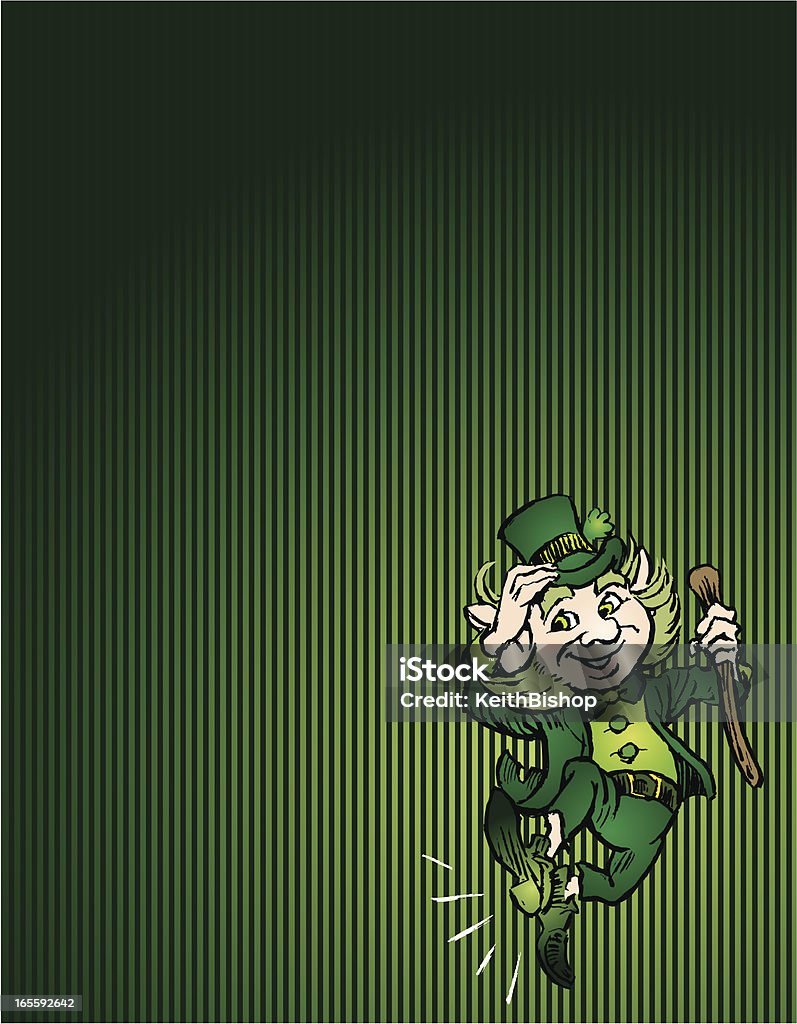 Saint Patrick's Day Leprechaun and Background This pen and ink style illustration of a Saint Patrick's Day Leprechaun and Background is perfect for any St. Paddy's Day layout. 8.5 x 11 plus bleed. Easy color edits. Scale to any size.  Check out my "Celebration & Party" light box for more. Backgrounds stock vector