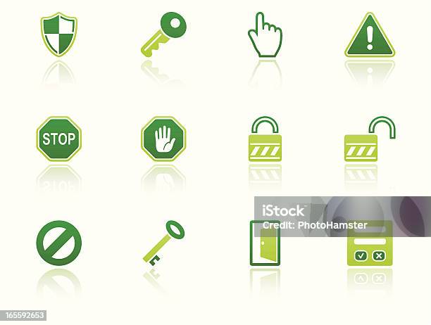 Accesso Set Di Icone Di Ecoriflesso - Immagini vettoriali stock e altre immagini di Accessibilità - Accessibilità, Accesso al sistema, Blasone