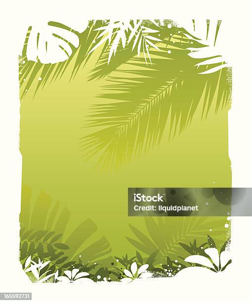Тропический Фон — стоковая векторная графика и другие изображения на тему Без людей - Без людей, Векторная графика, Зелёный цвет