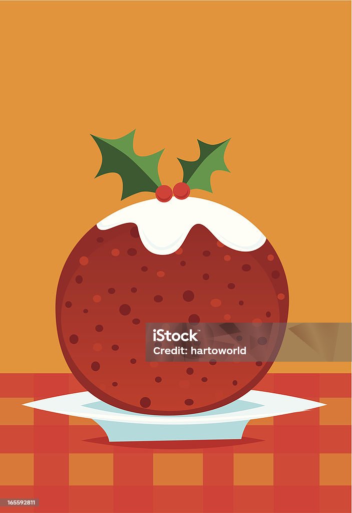 Christmas pudding Just add cream..or custard! Christmas Pudding stock vector